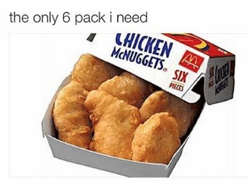 Chicken nugget meme 6 pack