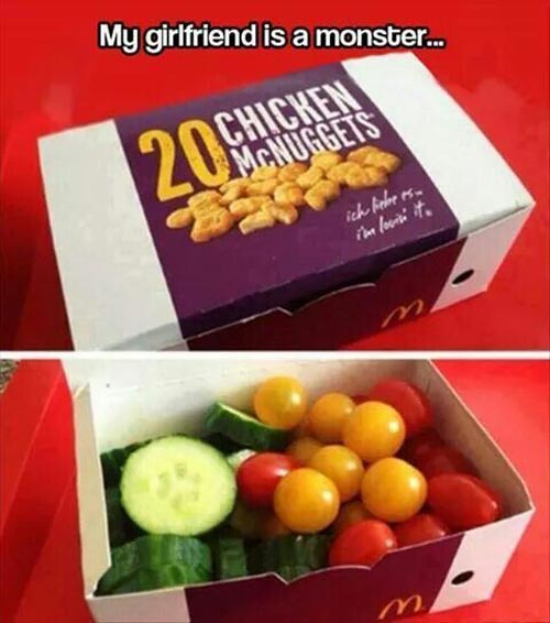 Chicken nugget meme trick