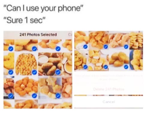 Chicken nugget meme phone